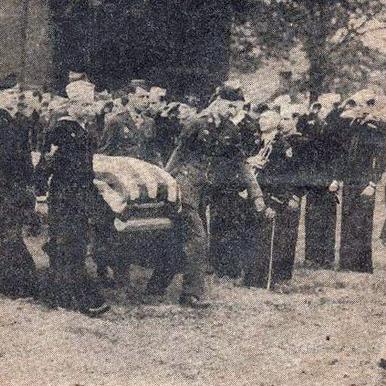 Joe Pinder's burial at Grandview Cemetery in Florence, Pennsylvania, 1947
